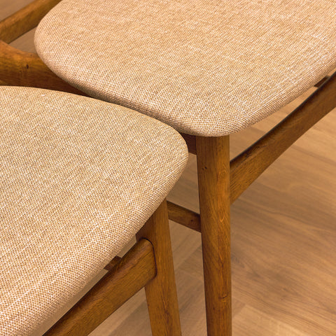 Danish dining chairs in teak and oak