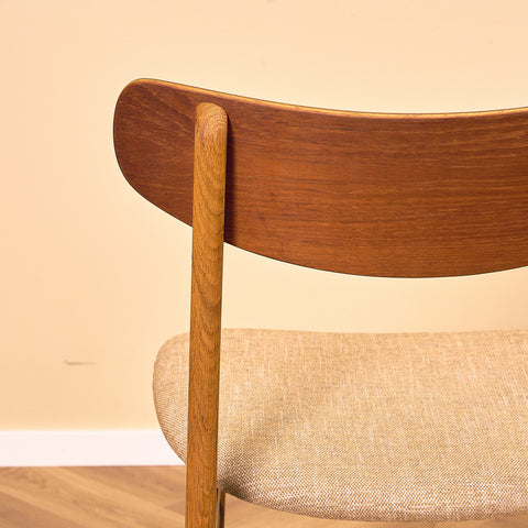 Danish dining chairs in teak and oak