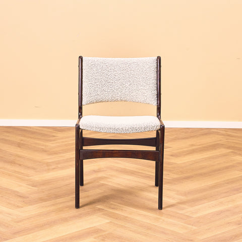Danish dining chairs in mahogany by Erik Buch, model 98