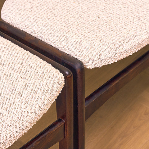 Danish dining chairs in mahogany by Erik Buch, model 98