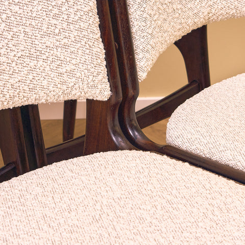 Danish dining chairs in mahogany by Erik Buch, model 98