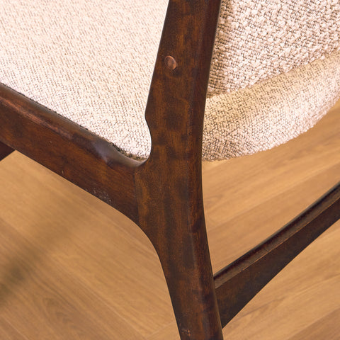 Danish dining chairs in mahogany by Erik Buch, model 98