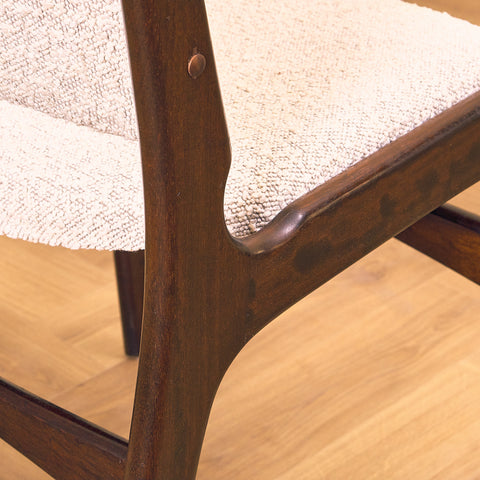 Danish dining chairs in mahogany by Erik Buch, model 98