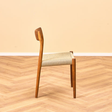 Danish dining chairs in solid teak  model 77, by Niels Otto Møller for J.L. Møllers Møbelfabrik