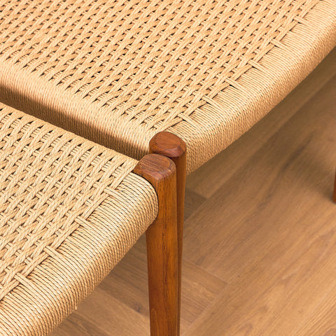 Danish dining chairs in solid teak  model 77, by Niels Otto Møller for J.L. Møllers Møbelfabrik