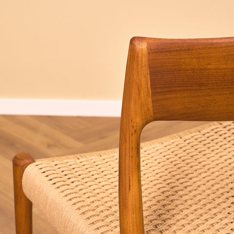 Danish dining chairs in solid teak  model 77, by Niels Otto Møller for J.L. Møllers Møbelfabrik