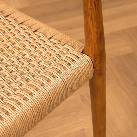 Danish dining chairs in solid teak  model 77, by Niels Otto Møller for J.L. Møllers Møbelfabrik