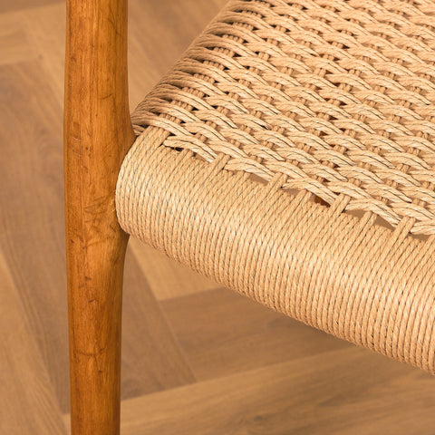 Danish dining chairs in solid teak  model 77, by Niels Otto Møller for J.L. Møllers Møbelfabrik