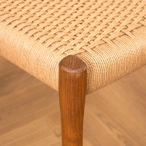 Danish dining chairs in solid teak  model 77, by Niels Otto Møller for J.L. Møllers Møbelfabrik