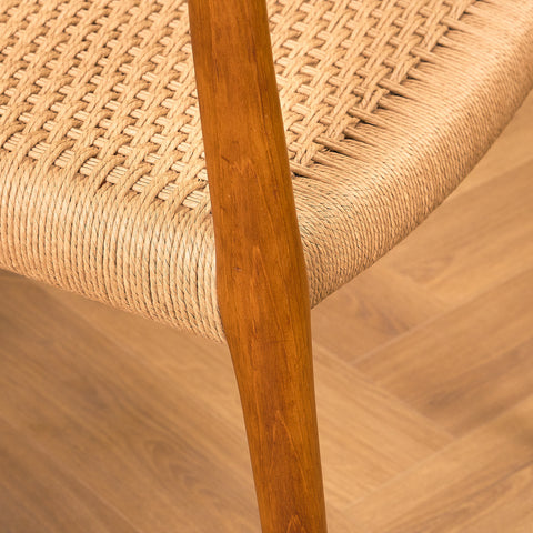 Danish dining chairs in solid teak  model 77, by Niels Otto Møller for J.L. Møllers Møbelfabrik