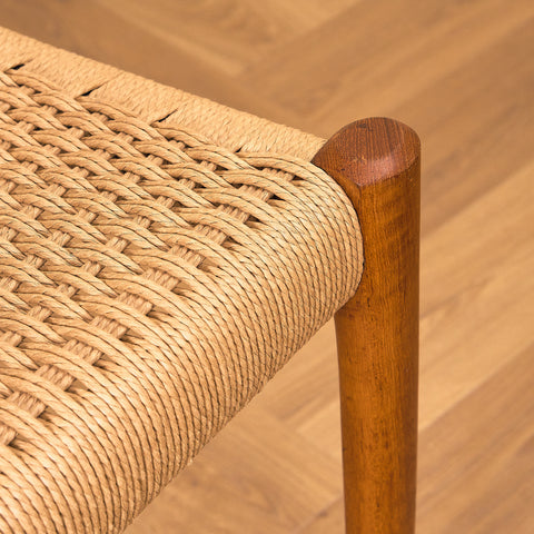 Danish dining chairs in solid teak  model 77, by Niels Otto Møller for J.L. Møllers Møbelfabrik