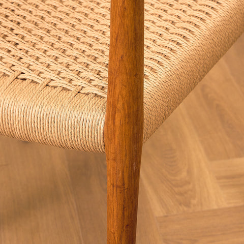 Danish dining chairs in solid teak  model 77, by Niels Otto Møller for J.L. Møllers Møbelfabrik
