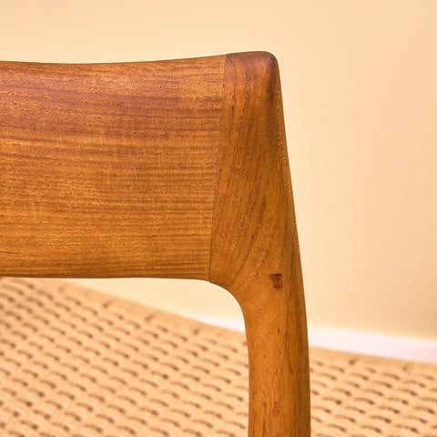 Danish dining chairs in solid teak  model 77, by Niels Otto Møller for J.L. Møllers Møbelfabrik