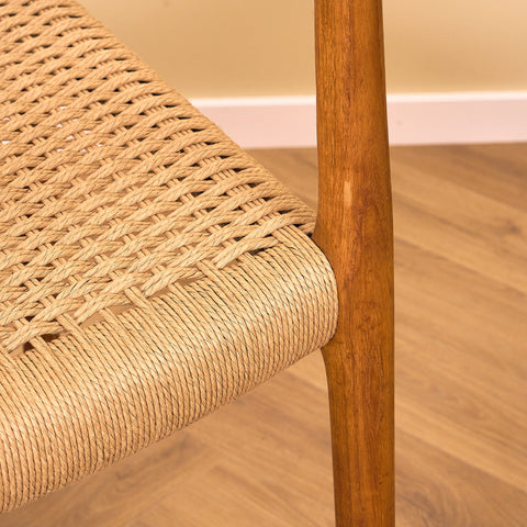 Danish dining chairs in solid teak  model 77, by Niels Otto Møller for J.L. Møllers Møbelfabrik