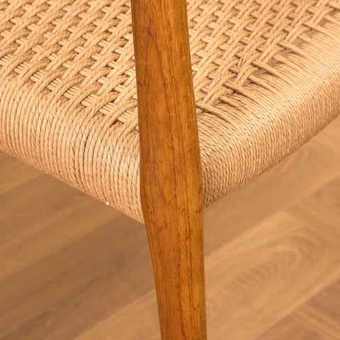 Danish dining chairs in solid teak  model 77, by Niels Otto Møller for J.L. Møllers Møbelfabrik