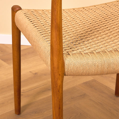 Danish dining chairs in solid teak  model 77, by Niels Otto Møller for J.L. Møllers Møbelfabrik