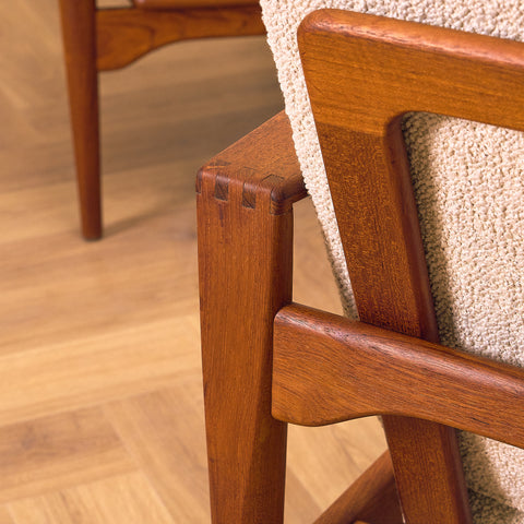 Danish armchairs in solid teak, model 'Lars' by Niels Koefoed for Koefoeds Møbelfabrik