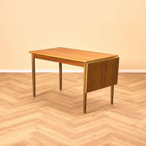 Swedish rectangular dining table in teak and beech