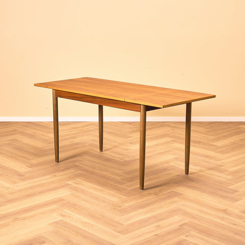 Swedish rectangular dining table in teak and beech