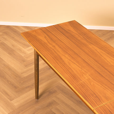 Swedish rectangular dining table in teak and beech