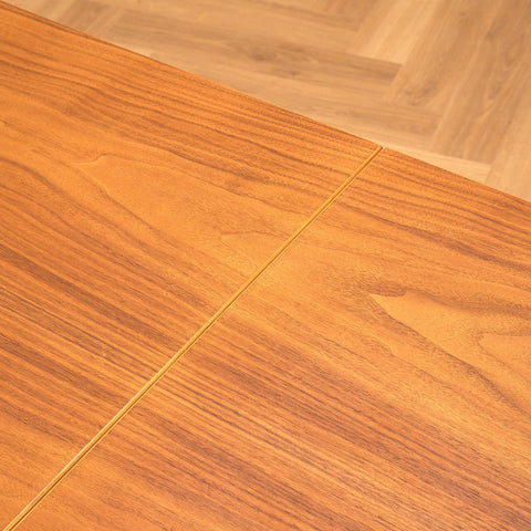 Swedish rectangular dining table in teak and beech
