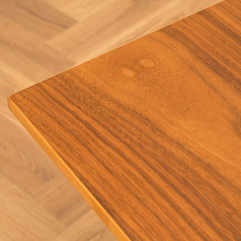 Swedish rectangular dining table in teak and beech