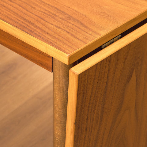 Swedish rectangular dining table in teak and beech