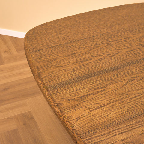 Danish oval dining table in smoked oak by Skovby