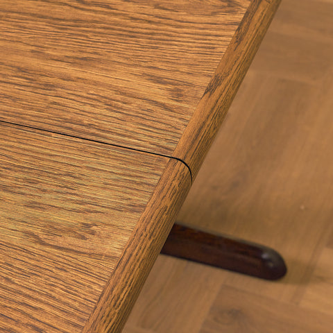 Danish oval dining table in smoked oak by Skovby