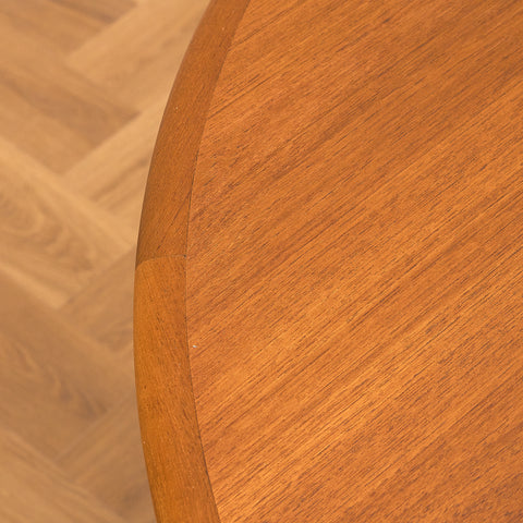 Danish round dining table in teak