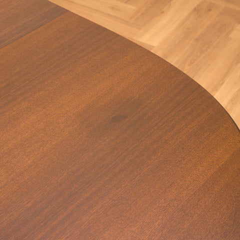 Swedish oval dining table in teak and beech by Svante Skogh, model "Vindö"