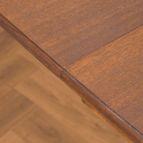 Swedish oval dining table in teak and beech by Svante Skogh, model "Vindö"