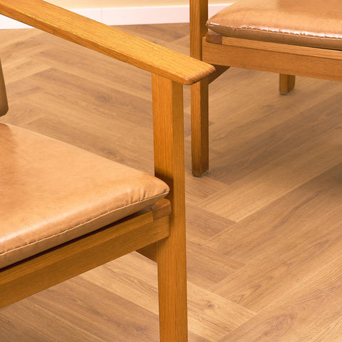 Swedish armchairs in oak