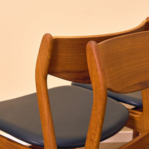 Danish dining chairs in teak by P.E. Jørgensen for Farsø Stolefabrik