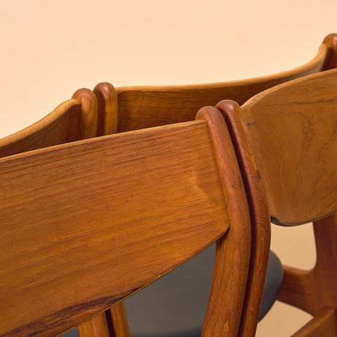 Danish dining chairs in teak by P.E. Jørgensen for Farsø Stolefabrik