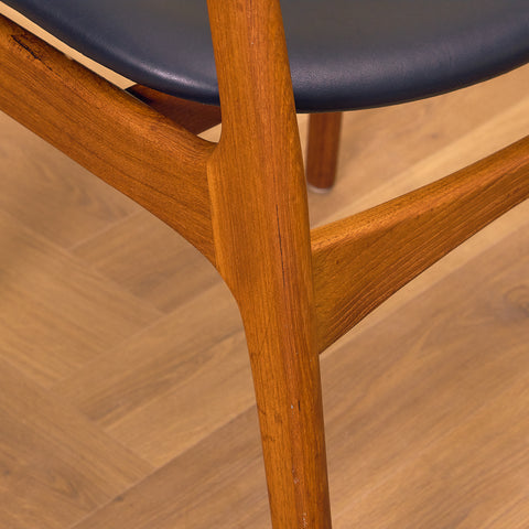 Danish dining chairs in teak by P.E. Jørgensen for Farsø Stolefabrik