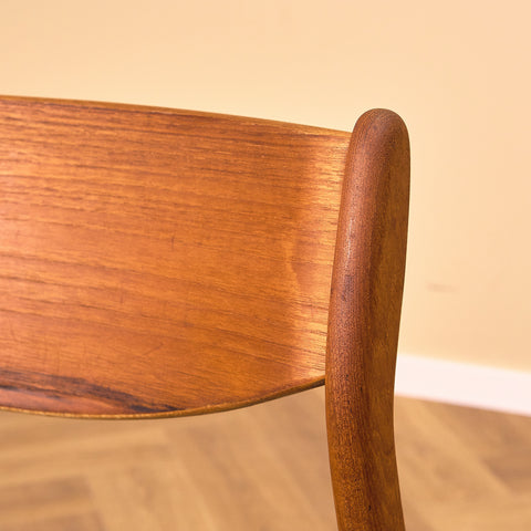 Danish dining chairs in teak by P.E. Jørgensen for Farsø Stolefabrik