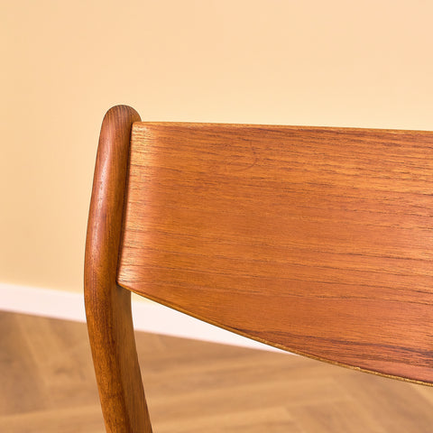 Danish dining chairs in teak by P.E. Jørgensen for Farsø Stolefabrik