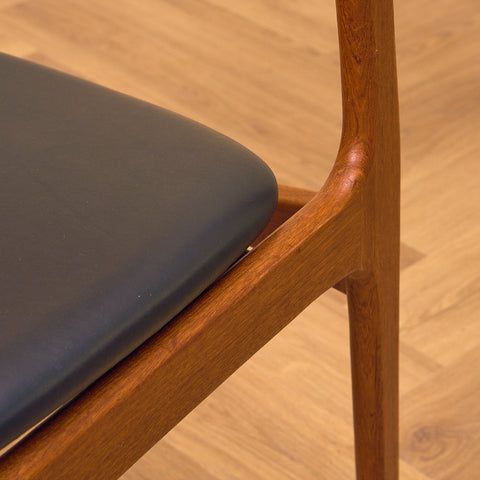 Danish dining chairs in teak by P.E. Jørgensen for Farsø Stolefabrik