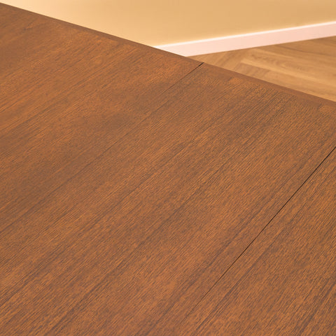 Swedish dining table in teak and beech