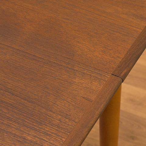Swedish dining table in teak and beech