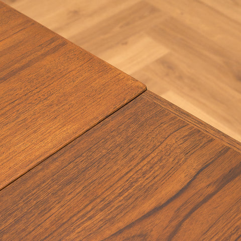 Danish square dining table in teak and oak