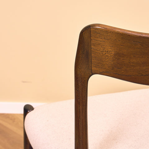 Danish dining chairs in stained teak