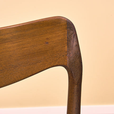 Danish dining chairs in stained teak