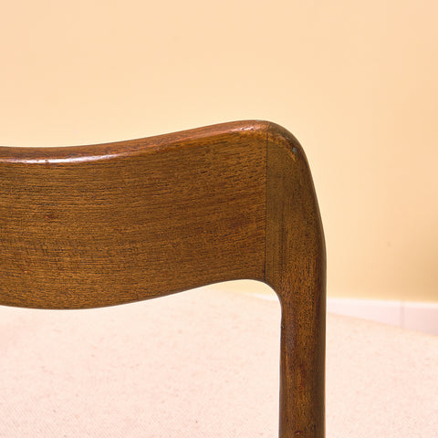 Danish dining chairs in stained teak
