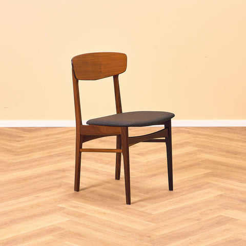 Danish dining chairs in teak & walnut