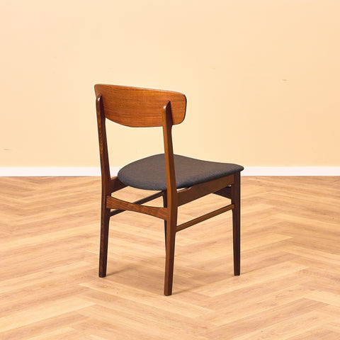 Danish dining chairs in teak & walnut