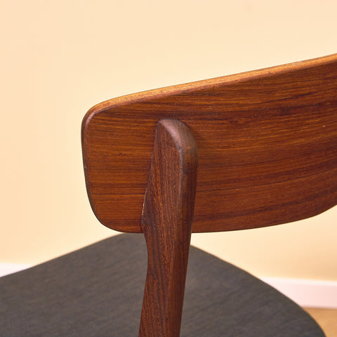 Danish dining chairs in teak & walnut