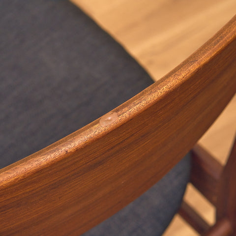 Danish dining chairs in teak & walnut