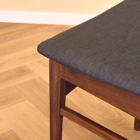 Danish dining chairs in teak & walnut